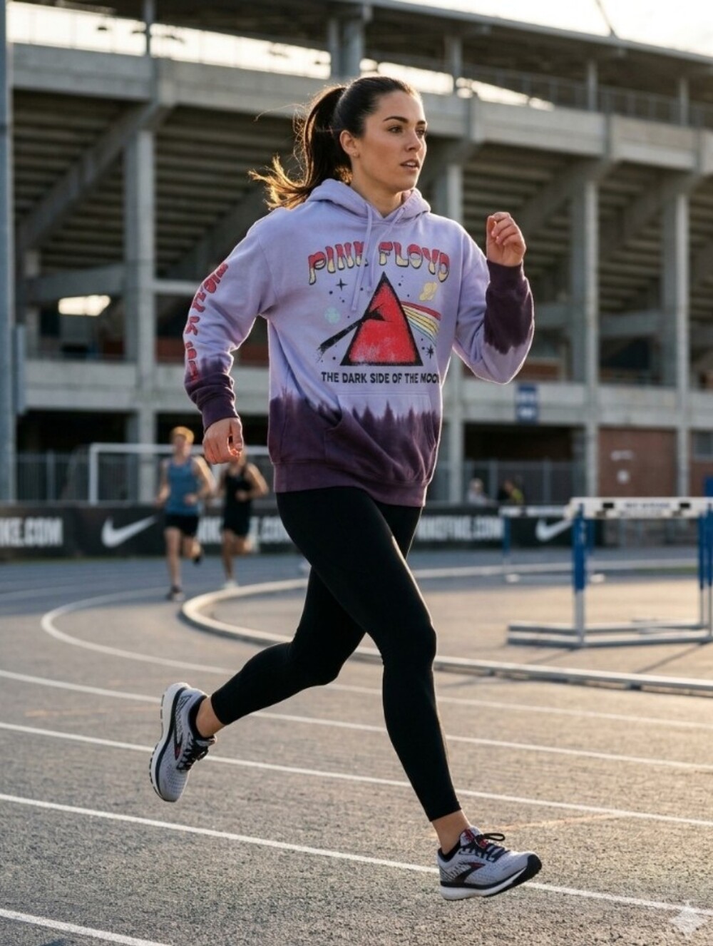 Tie-Dye Purple Graphic Hoodie - Pink Floyd